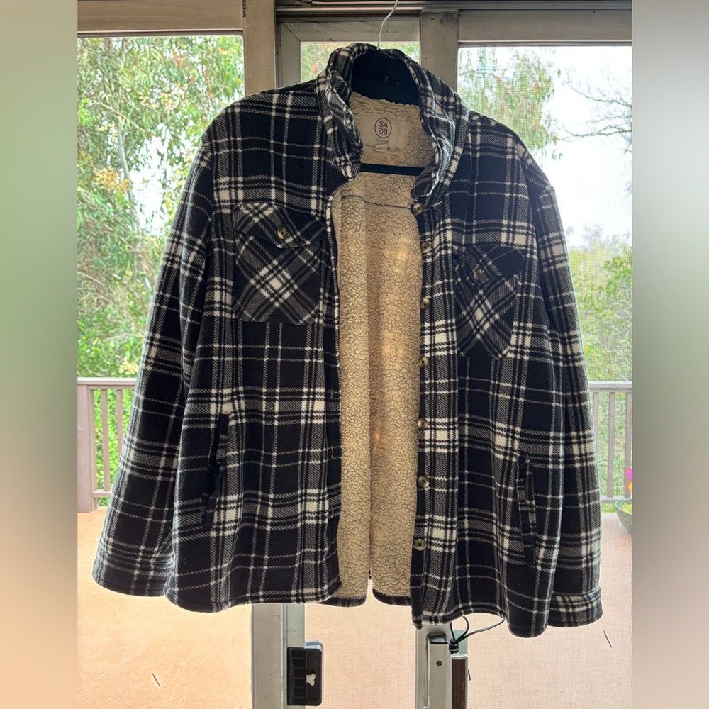 Sage Sherpa Coat /Button Up